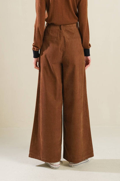 A solid woven pant - FP1296: Beige / Contemporary / L