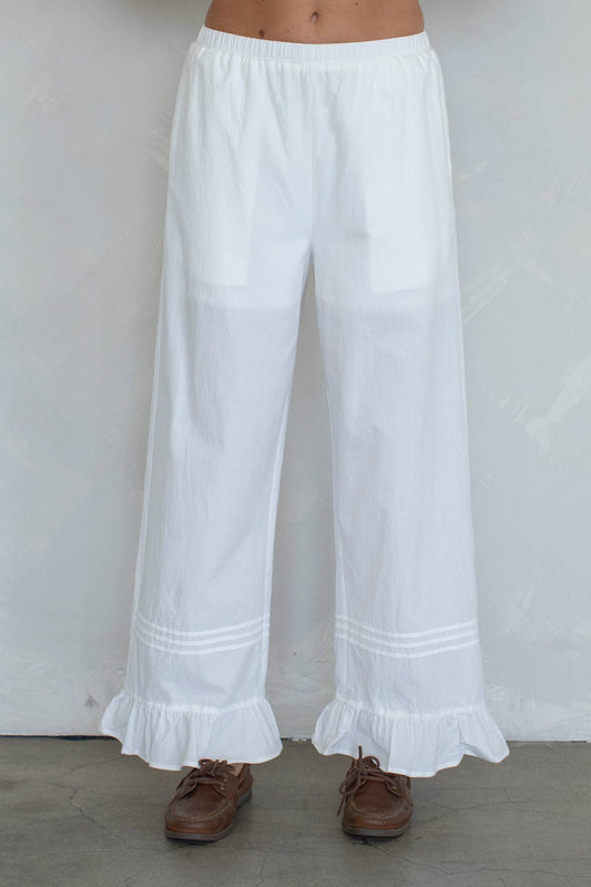 Talia Pants: Ivory / M
