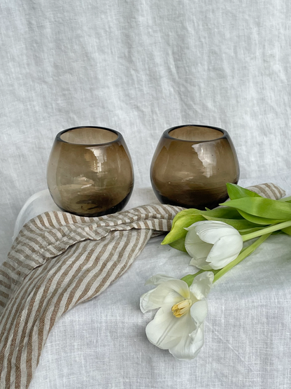 Ronde Blown Amber Glass