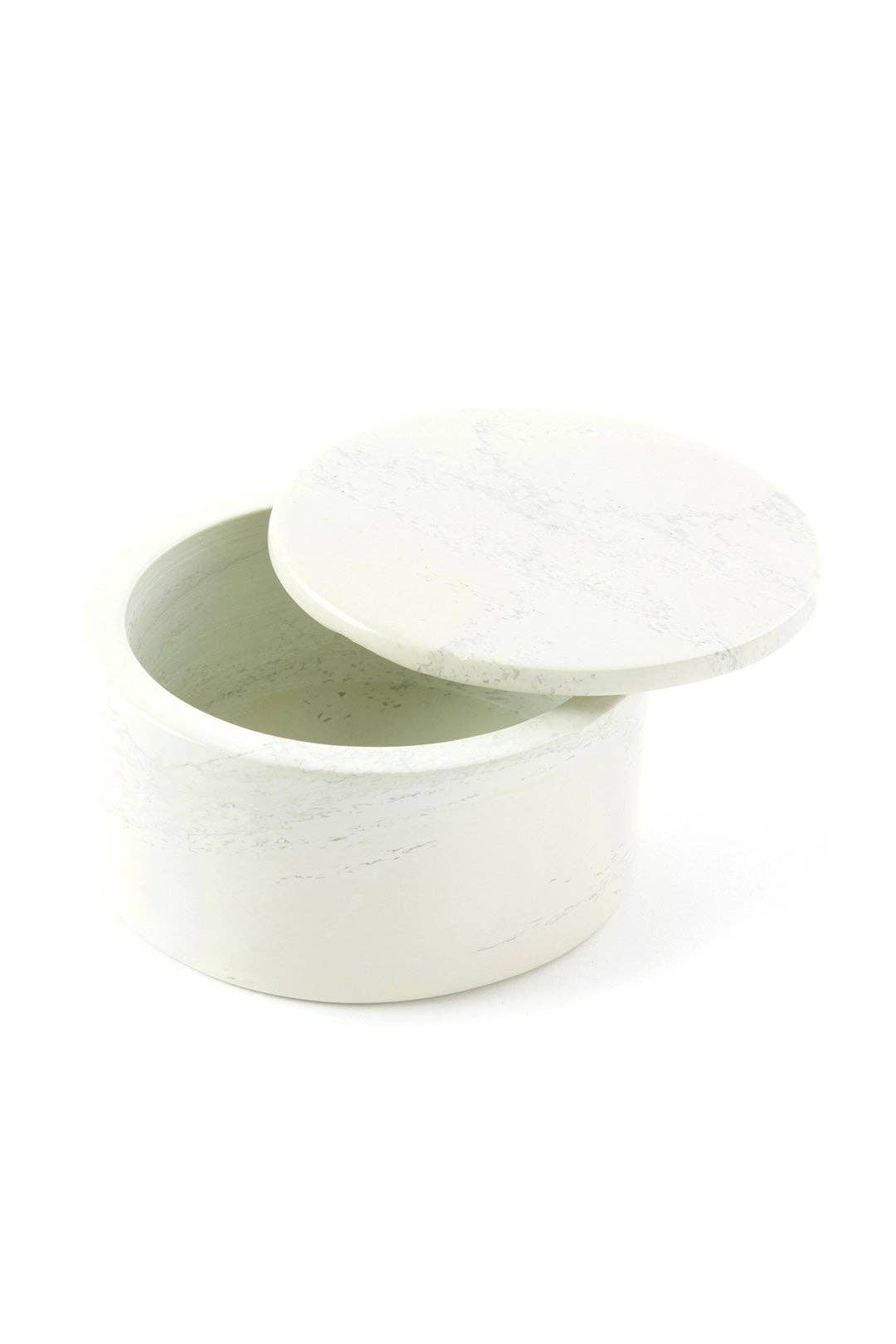 Natural Soapstone Round Storage Box