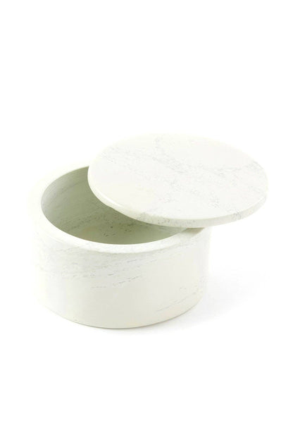 Natural Soapstone Round Storage Box