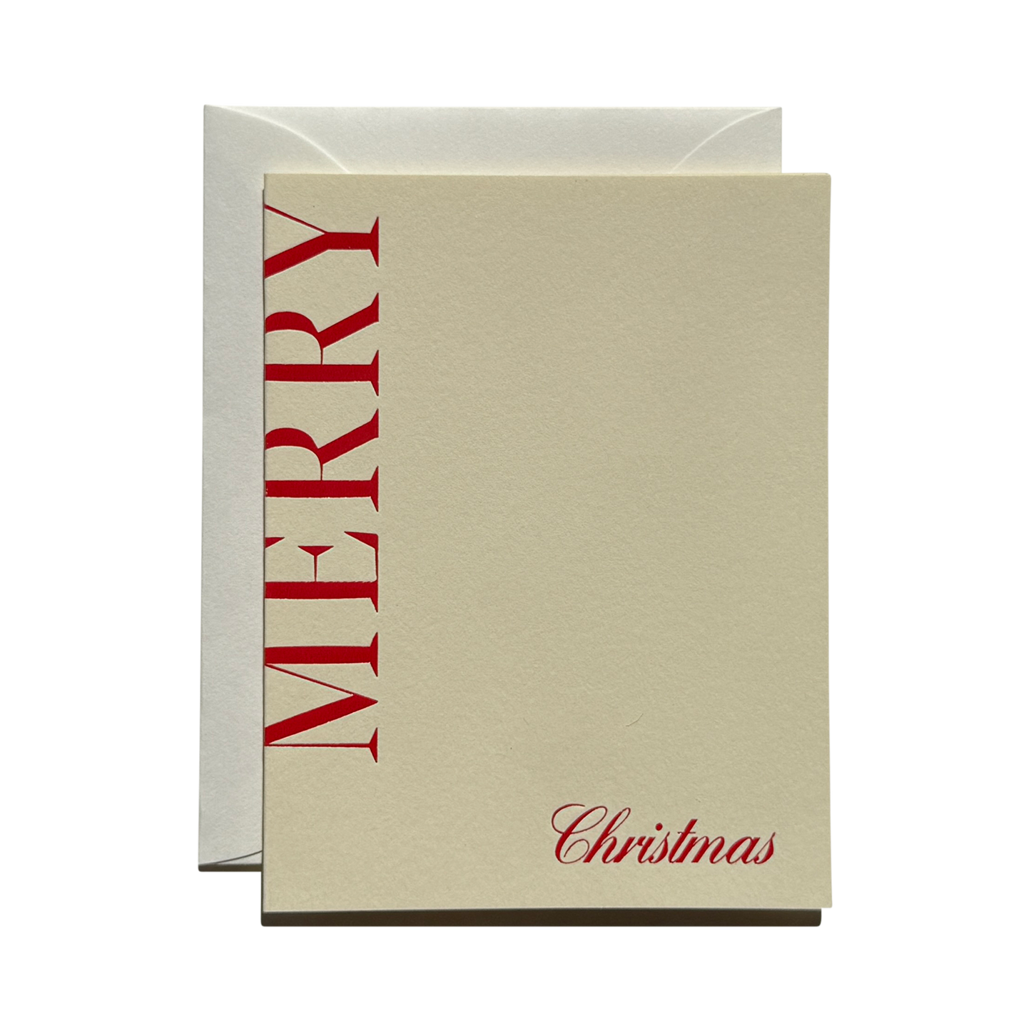 Merry Christmas Note Card | Creme