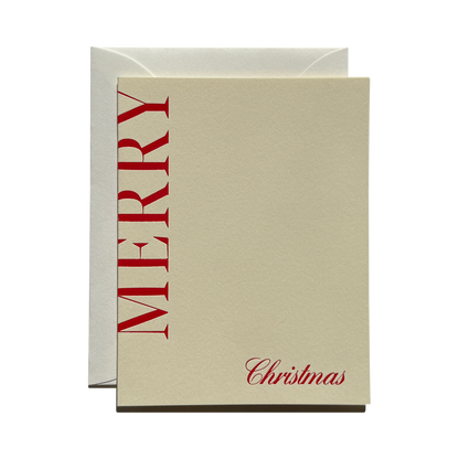 Merry Christmas Note Card | Creme
