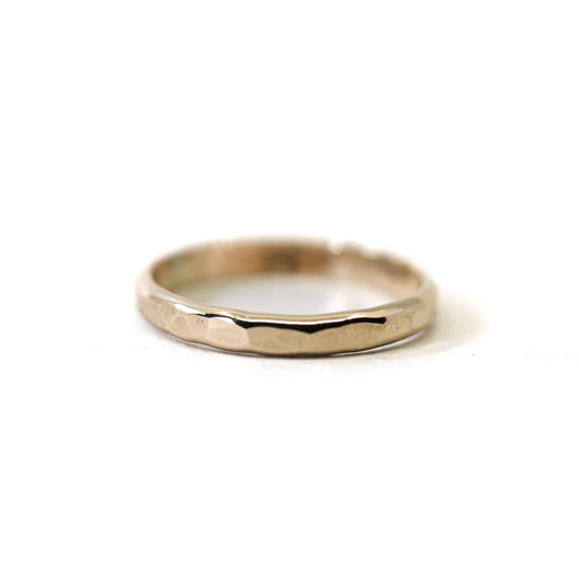 Thick Hammered Stacking Ring in Gold Filled: 6