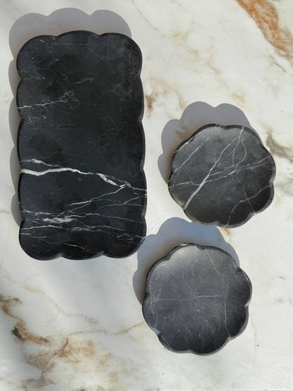Belle Black Marble Tray