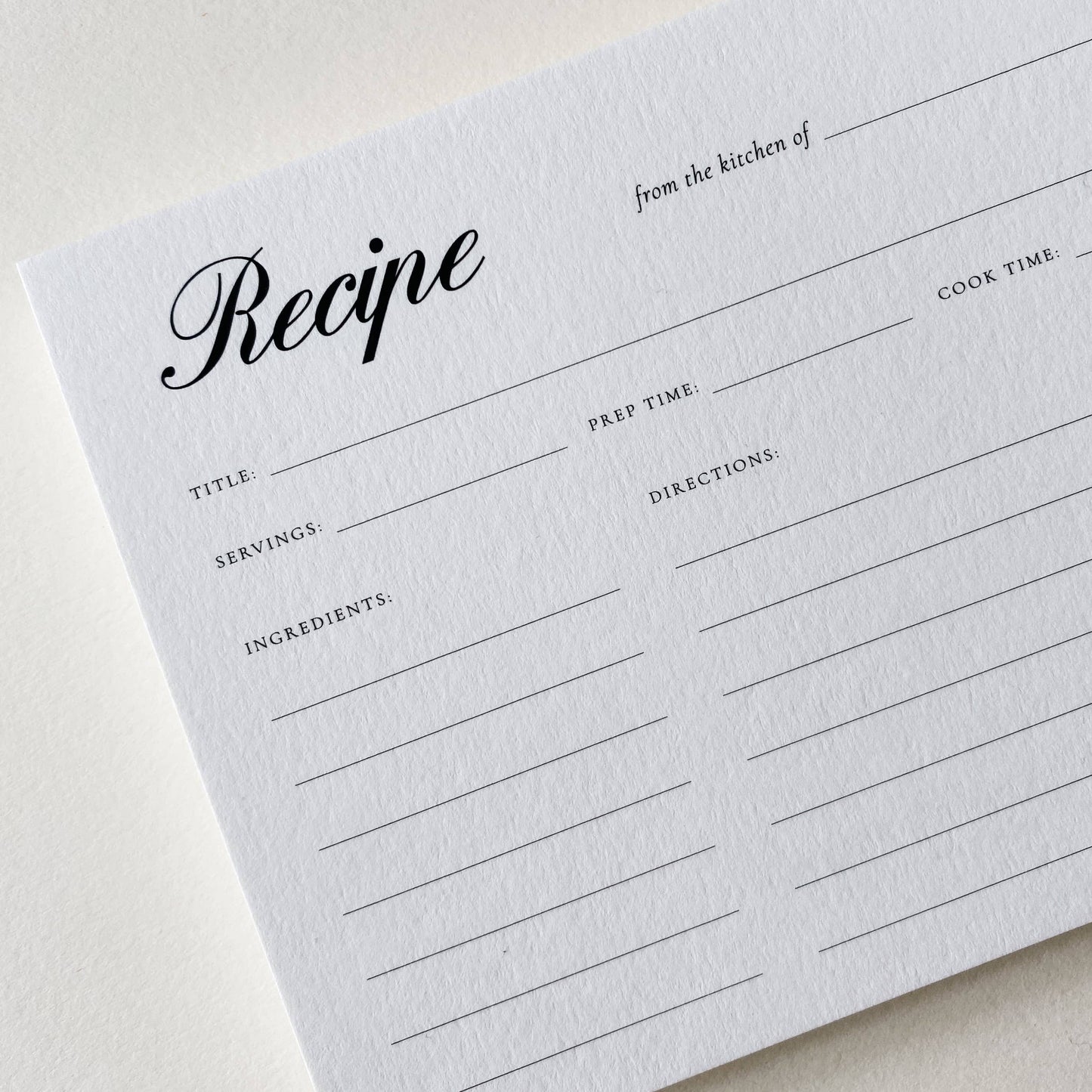 Recipe Cards | Set of 12
