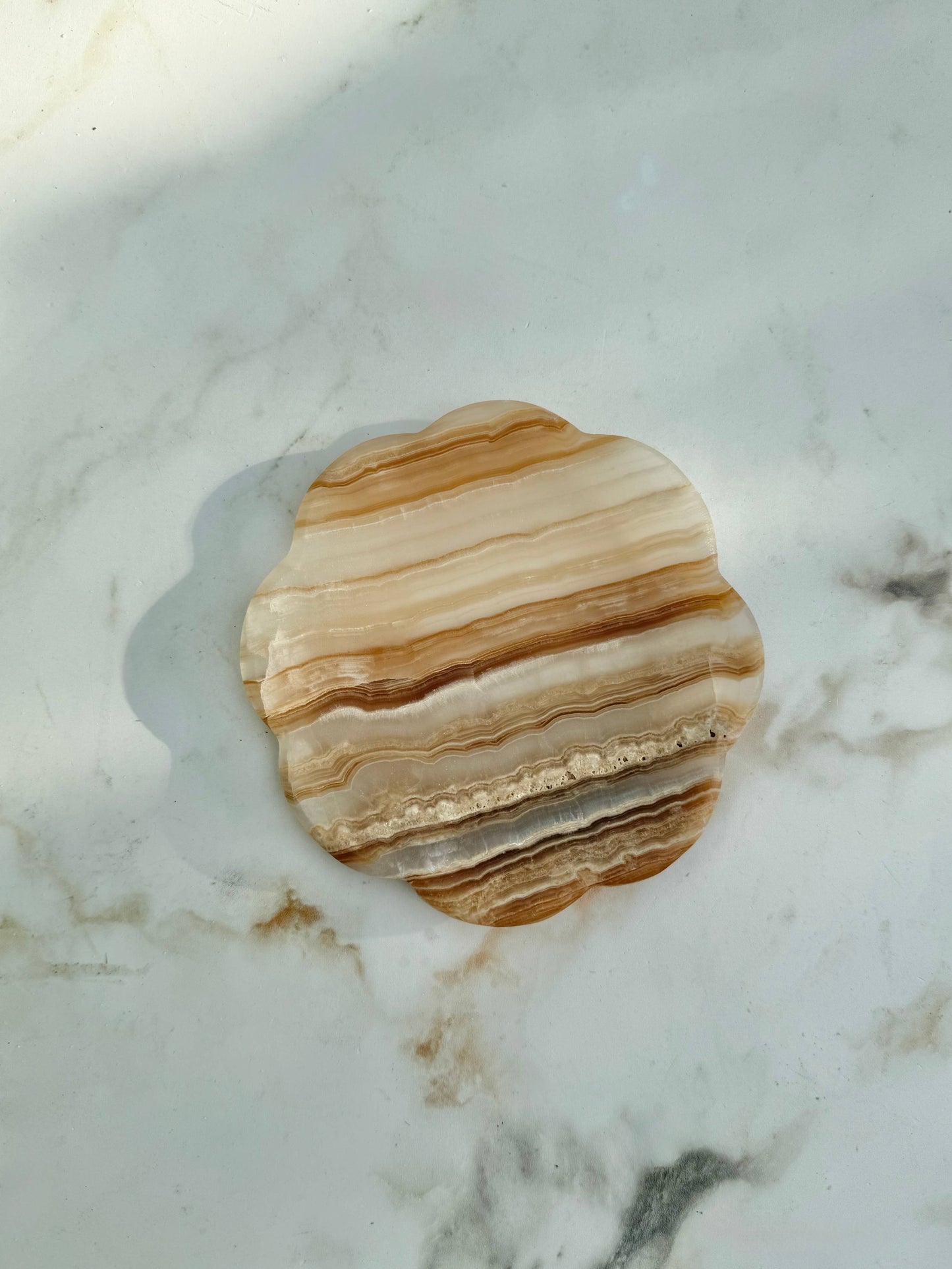 Scalloped Onyx Tray | Amber