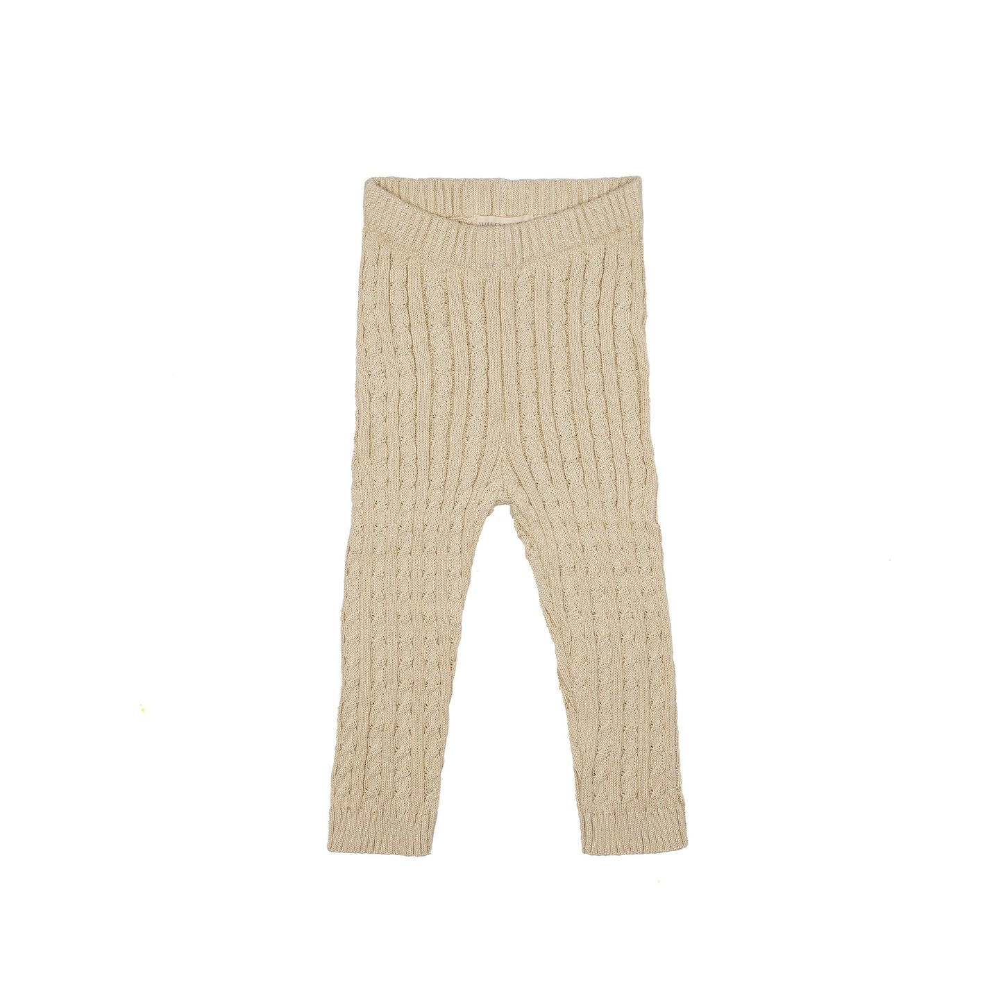 Cable Knit Legging - Taupe: 3-6m