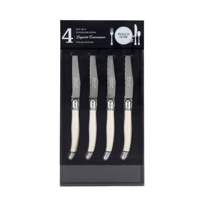 Laguiole Connoisseur 4-Piece Tortoise Steak Knife Set