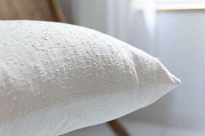 Woven Pillow in Textured Beige: 20 x 20