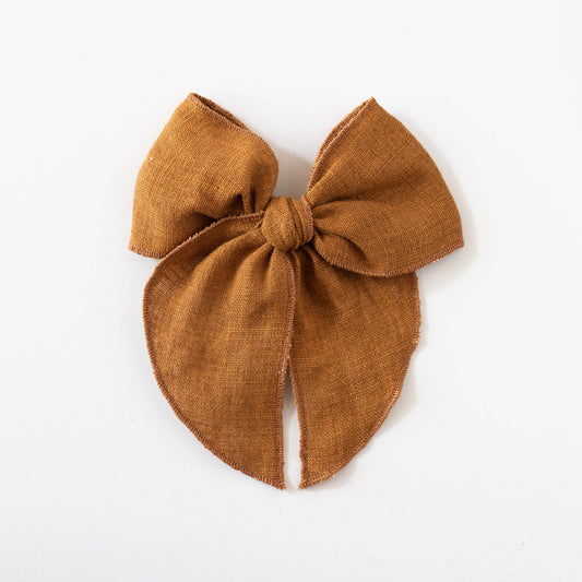 Fleur Cider Linen Bow