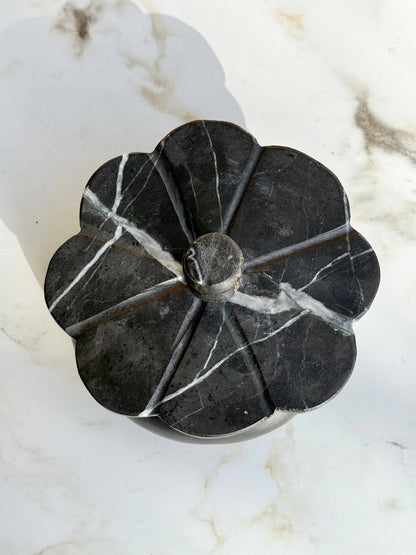 Marble Trinket Box Black | Large