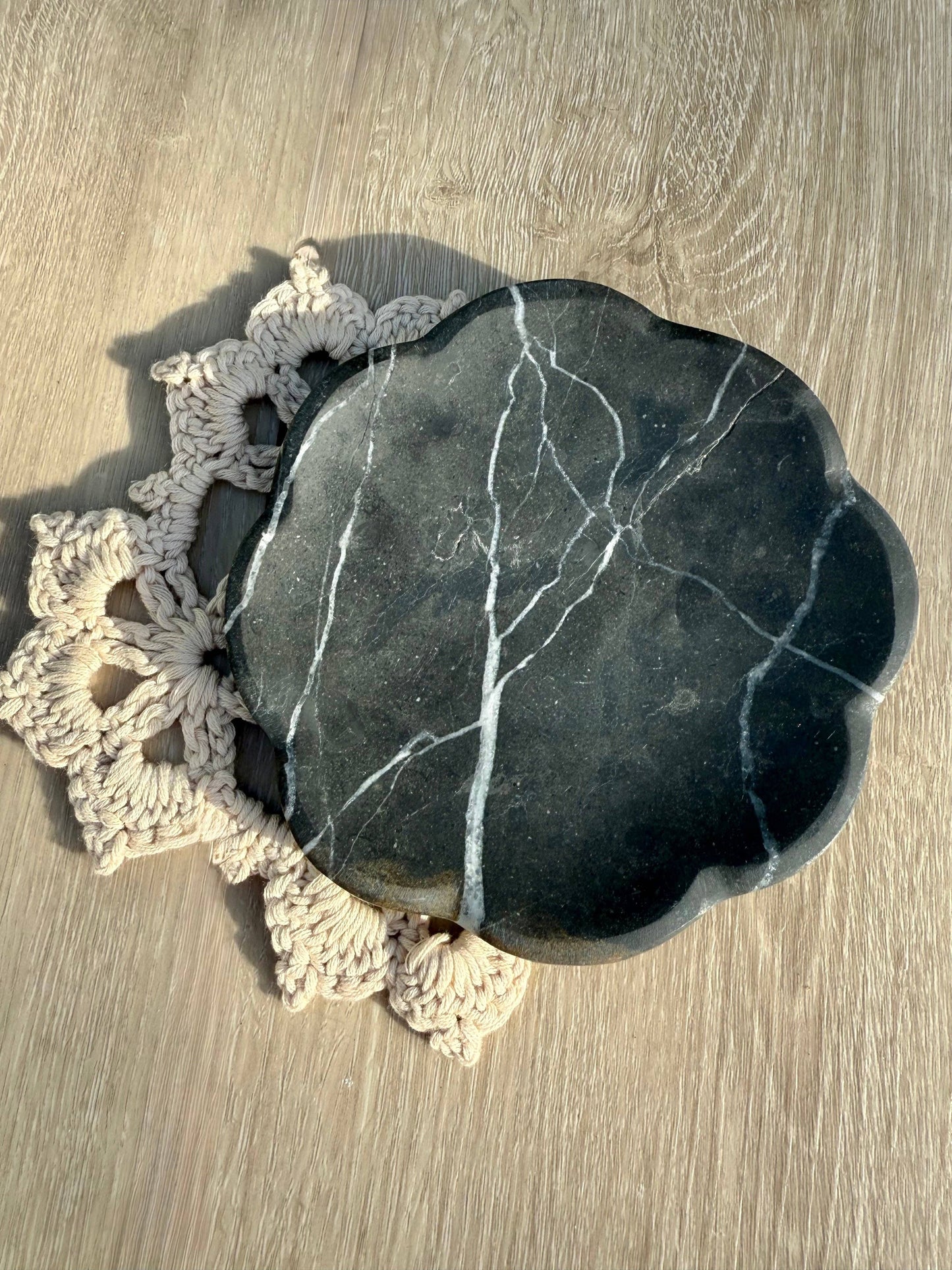 Belle Black Marble Tray