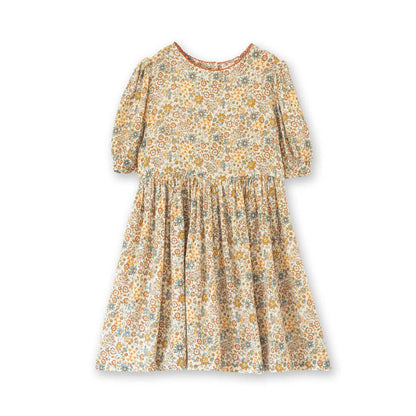 Girls' Short Puff Sleeve Phoebe Dress | Cottonfield Floral: 7-8 Y