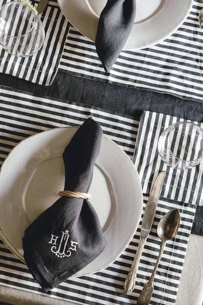 Keepsake Linen Dinner Napkin Set | Navy | Set of Four