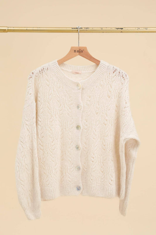 Mohair Cardigan | Oat