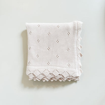 Scalloped Knit Edge | Baby Blanket