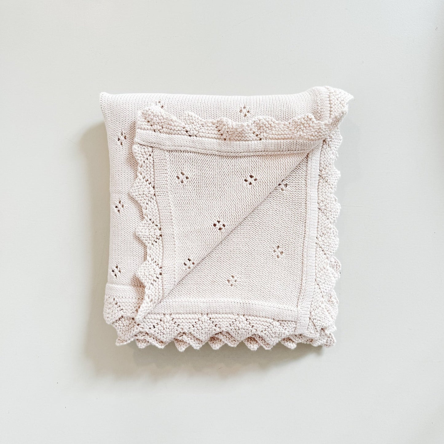 Scalloped Knit Edge | Baby Blanket