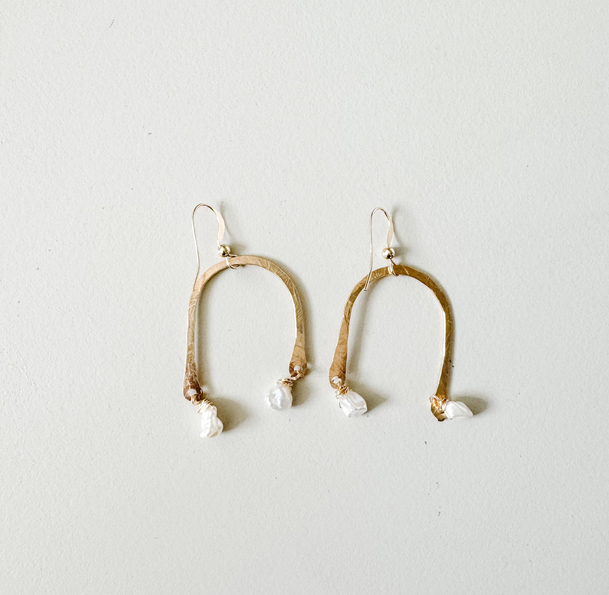 Petite Pearl Arch Earrings