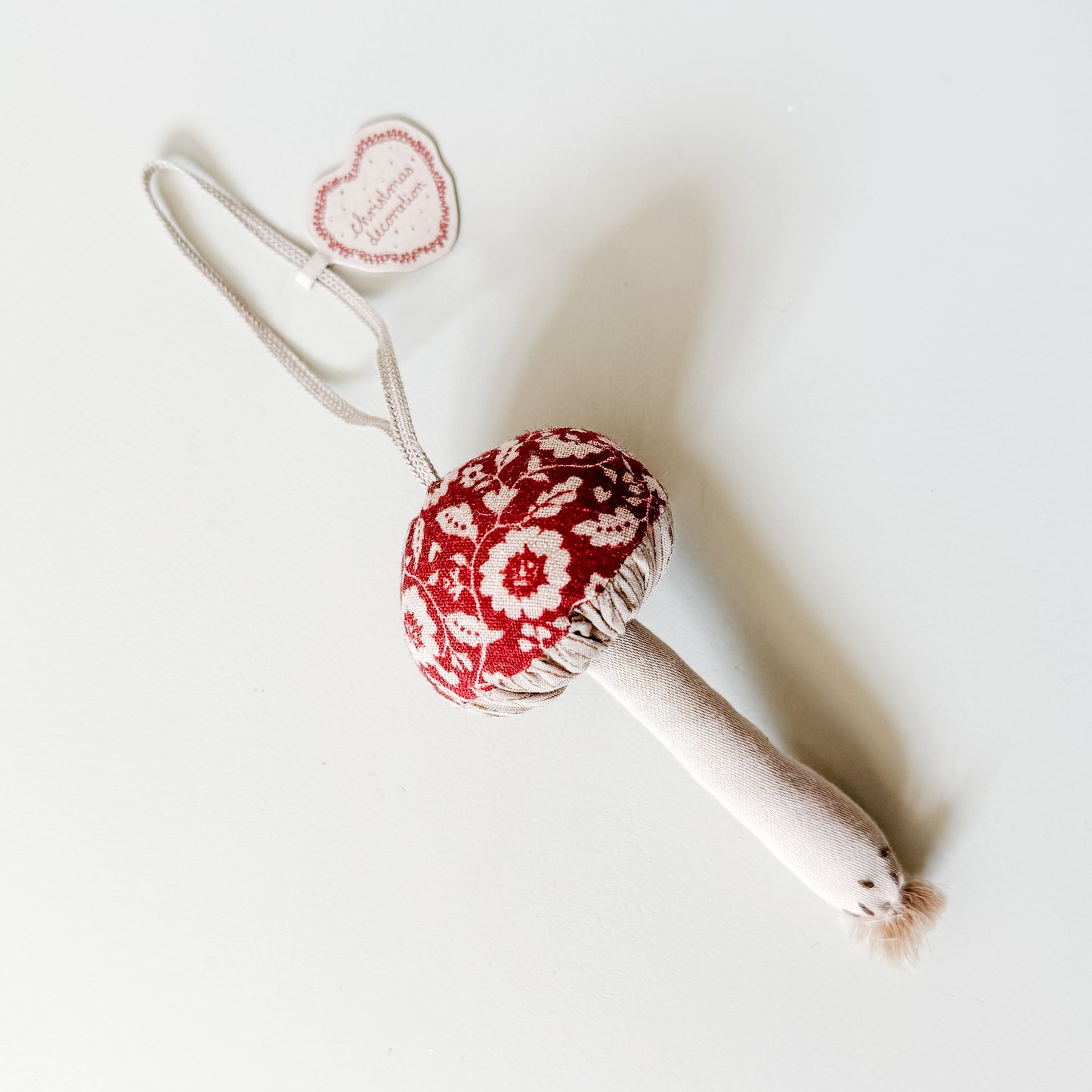 Red Winter Flower Mushroom ornament