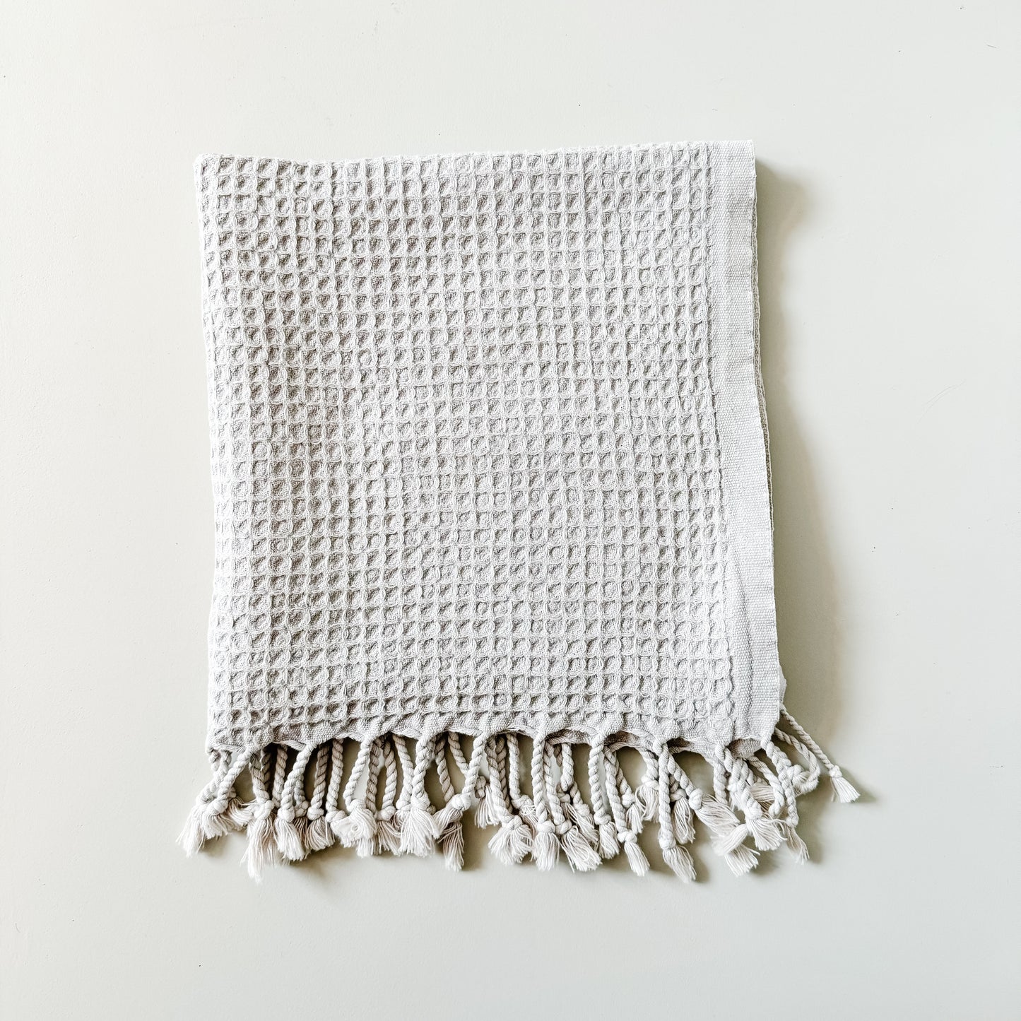 Dove Waffle Weave Tea Towel