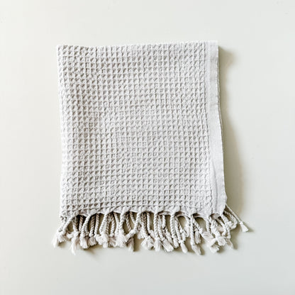 Dove Waffle Weave Tea Towel