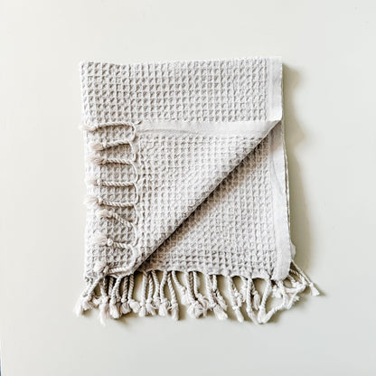 Dove Waffle Weave Tea Towel