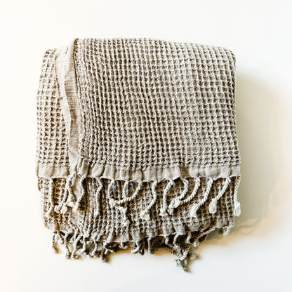 Turkish Waffle Bath Towel | Olive