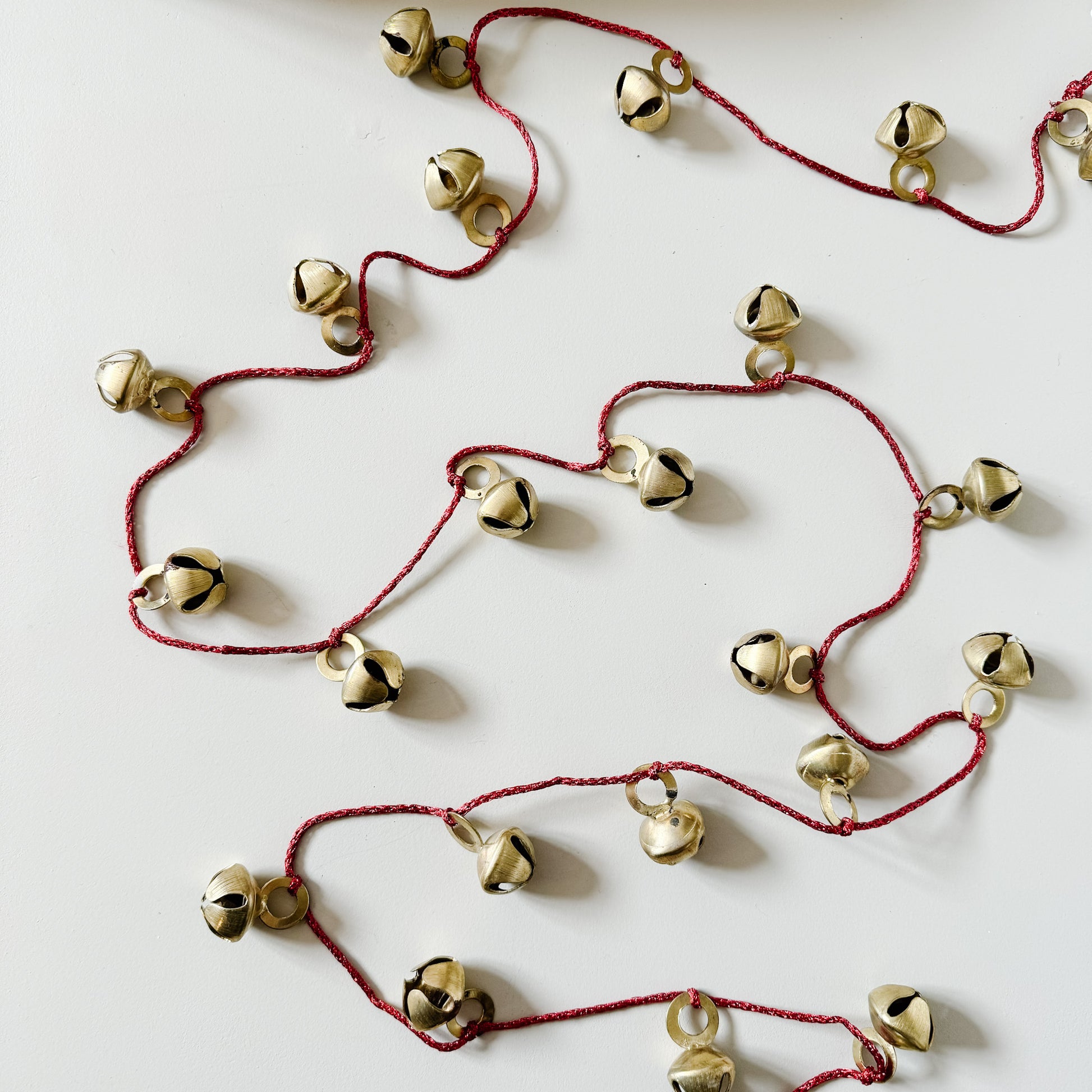 Antique metal bell garland