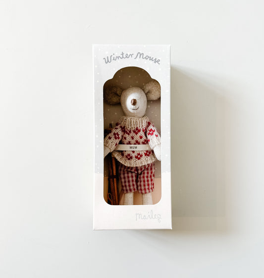 Winter Mouse With Ski Set | Mum | Maileg