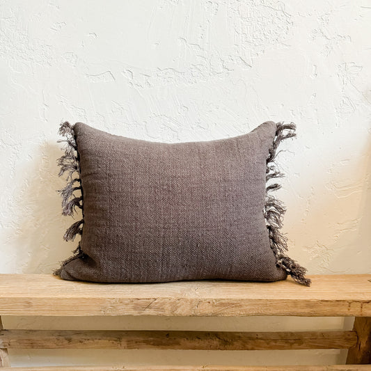 Charcoal Linen Pillow