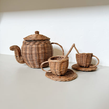 Rattan Tea Set