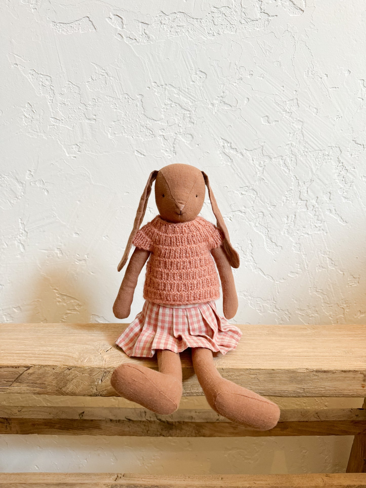 Bunny Size 3 | Chocolate Brown | Knitted Shirt and Skirt | Maileg