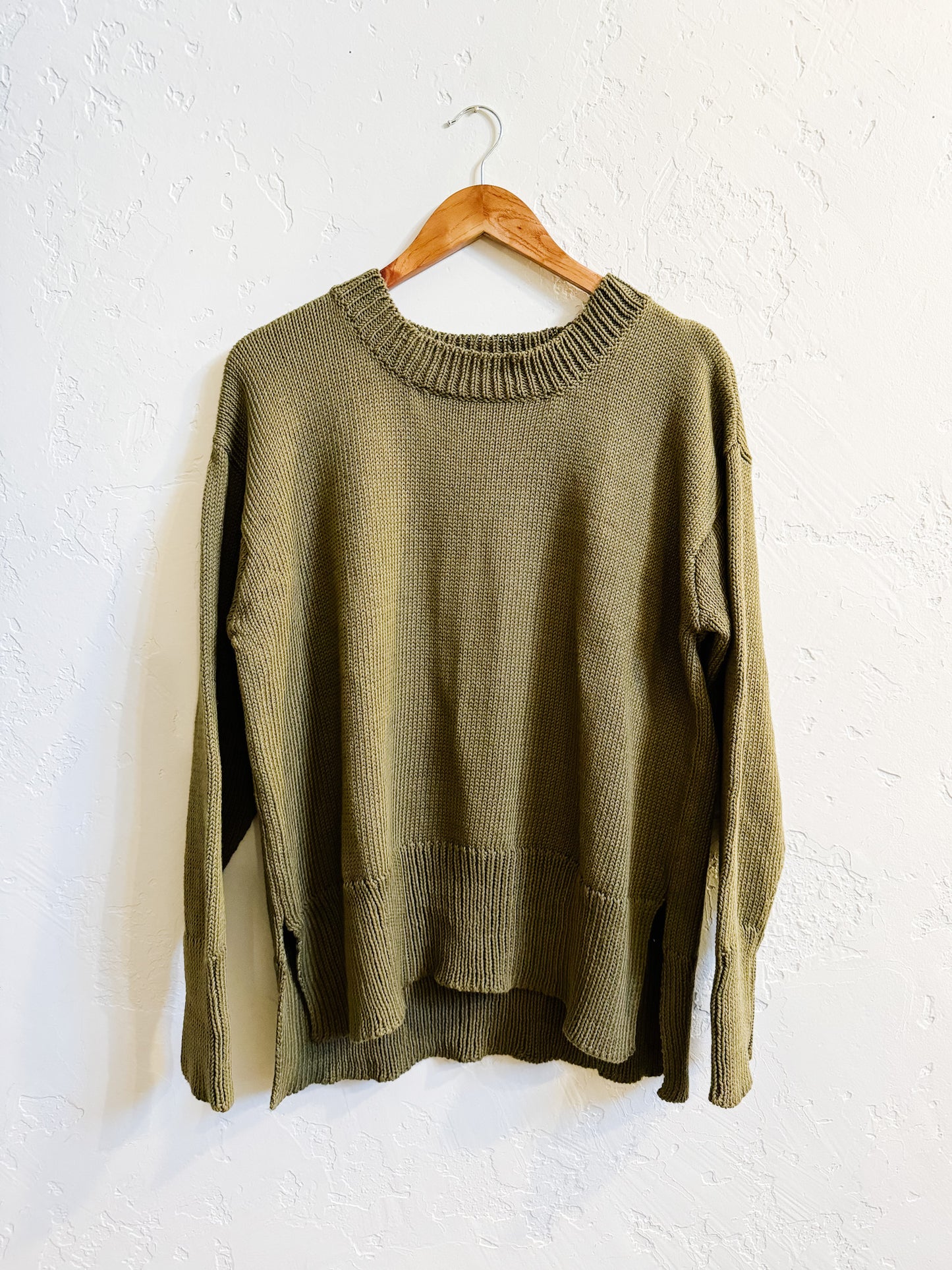 Handknit Crew | Olive