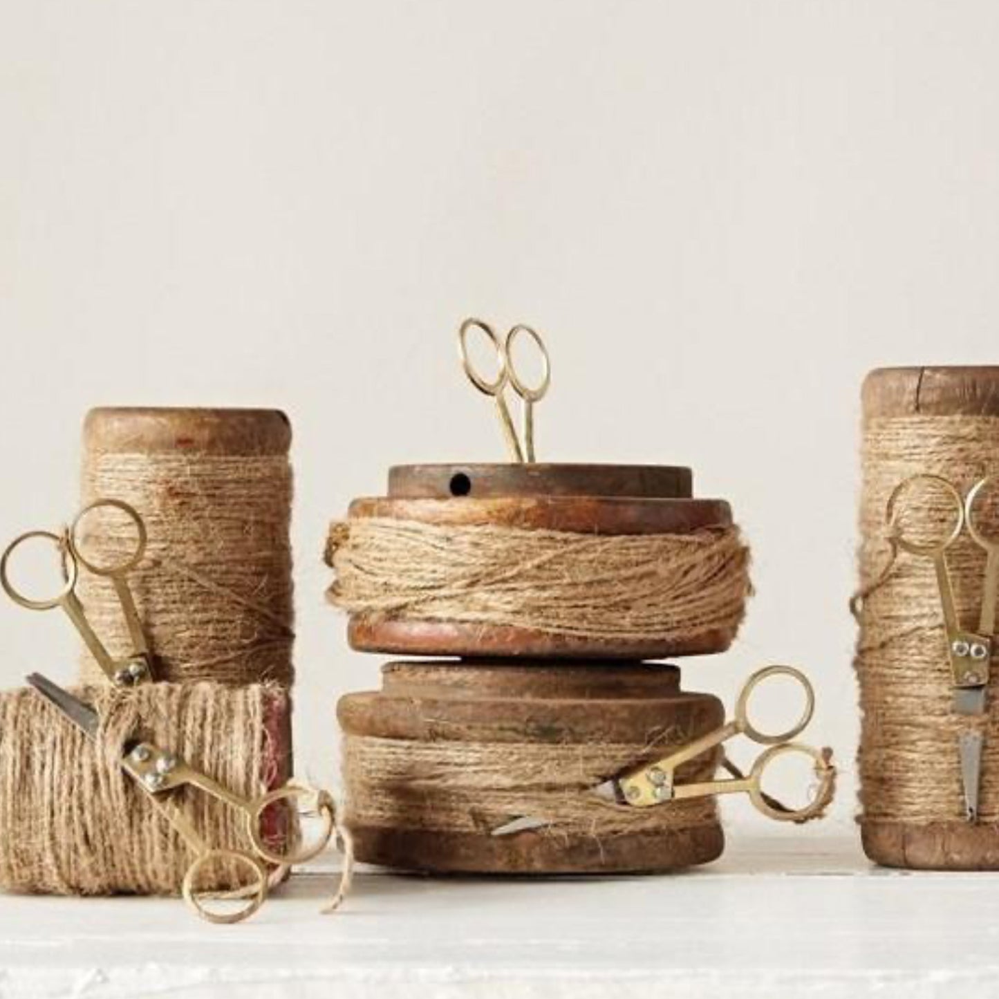 Found Spool of Jute With Scissors