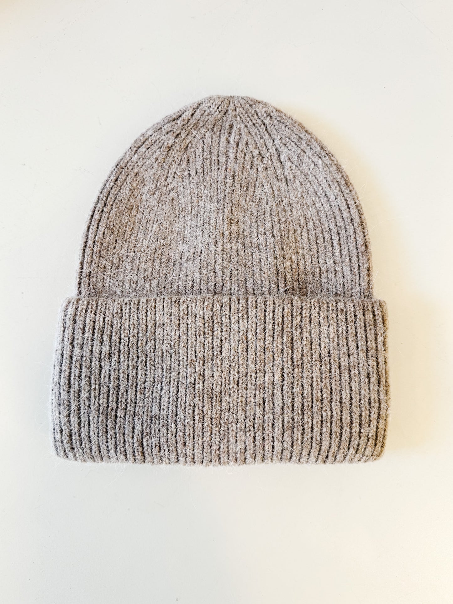 Angora Wool Beanie | Mushroom