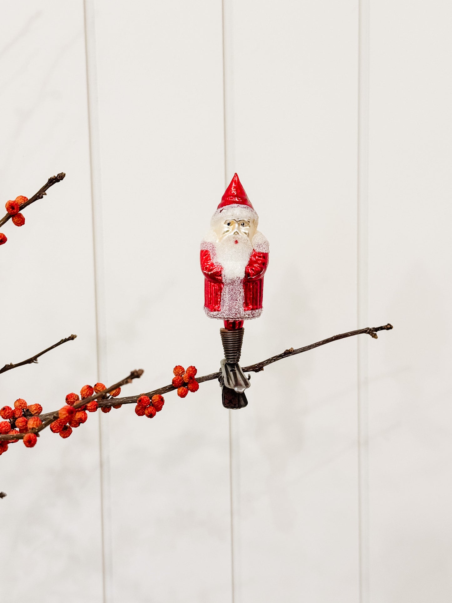 Antique clip on Santa ornament