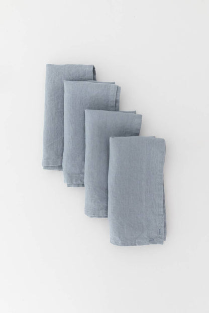 Keepsake Linen Dinner Napkin Set | Light Blue | Set of Four