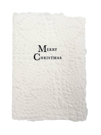 Merry Christmas on Snowflake Paper Card