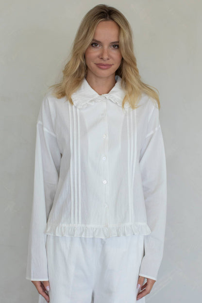 Talia Blouse: Ivory / L