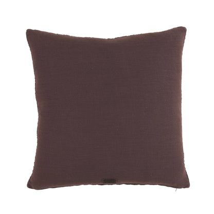 Divya Leather Pillow 22" x 22" - Dark Brown