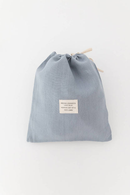 Keepsake Linen Dinner Napkin Set | Light Blue | Set of Four