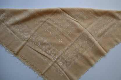 Oatmeal Classic Print Naturally Raw Silk Bandana | (white ink)