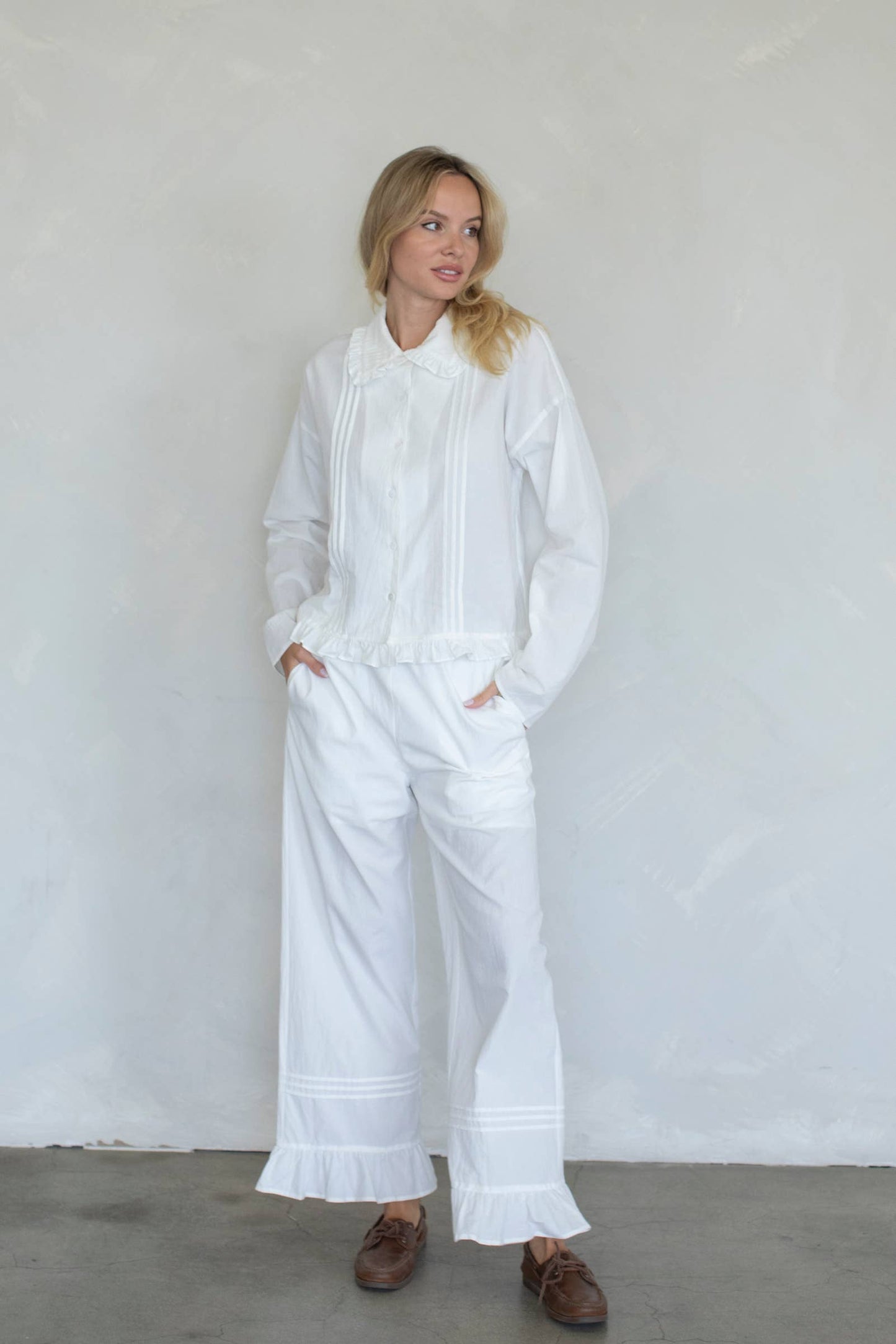 Talia Blouse: Ivory / S