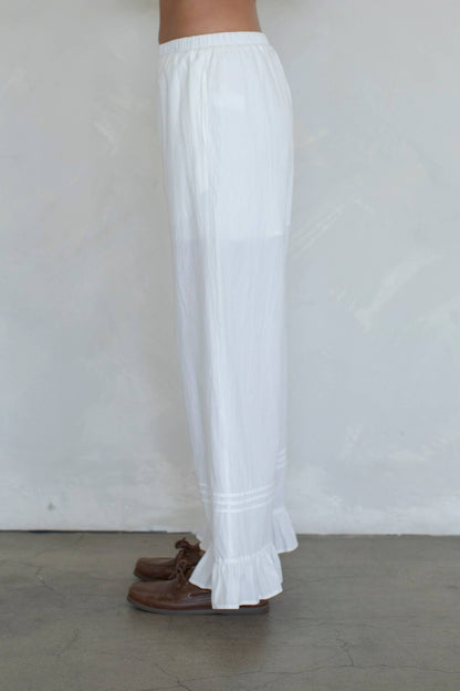 Talia Pants: Ivory / M