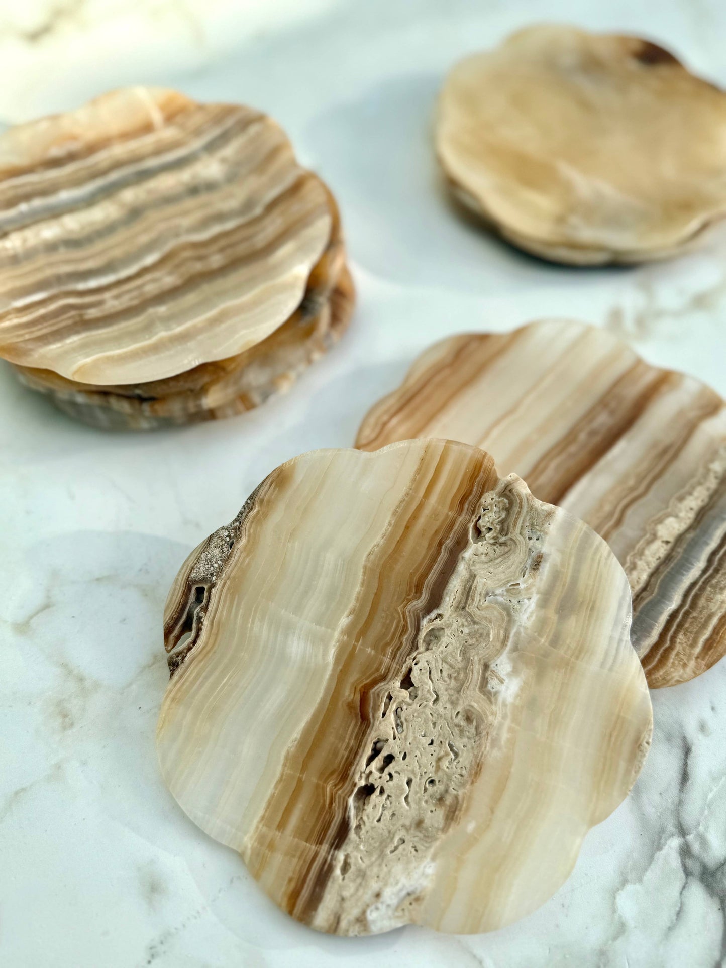 Scalloped Onyx Tray | Amber