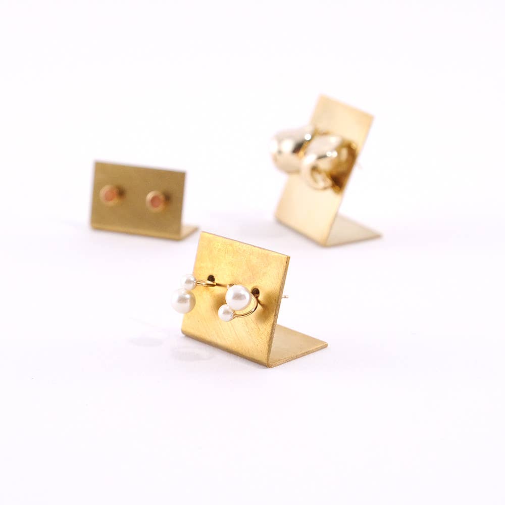 Brass Earring Holder Plate – Minimal Jewelry Display: Large