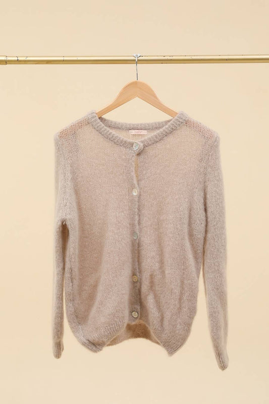 Mohair Cardigan | Beige