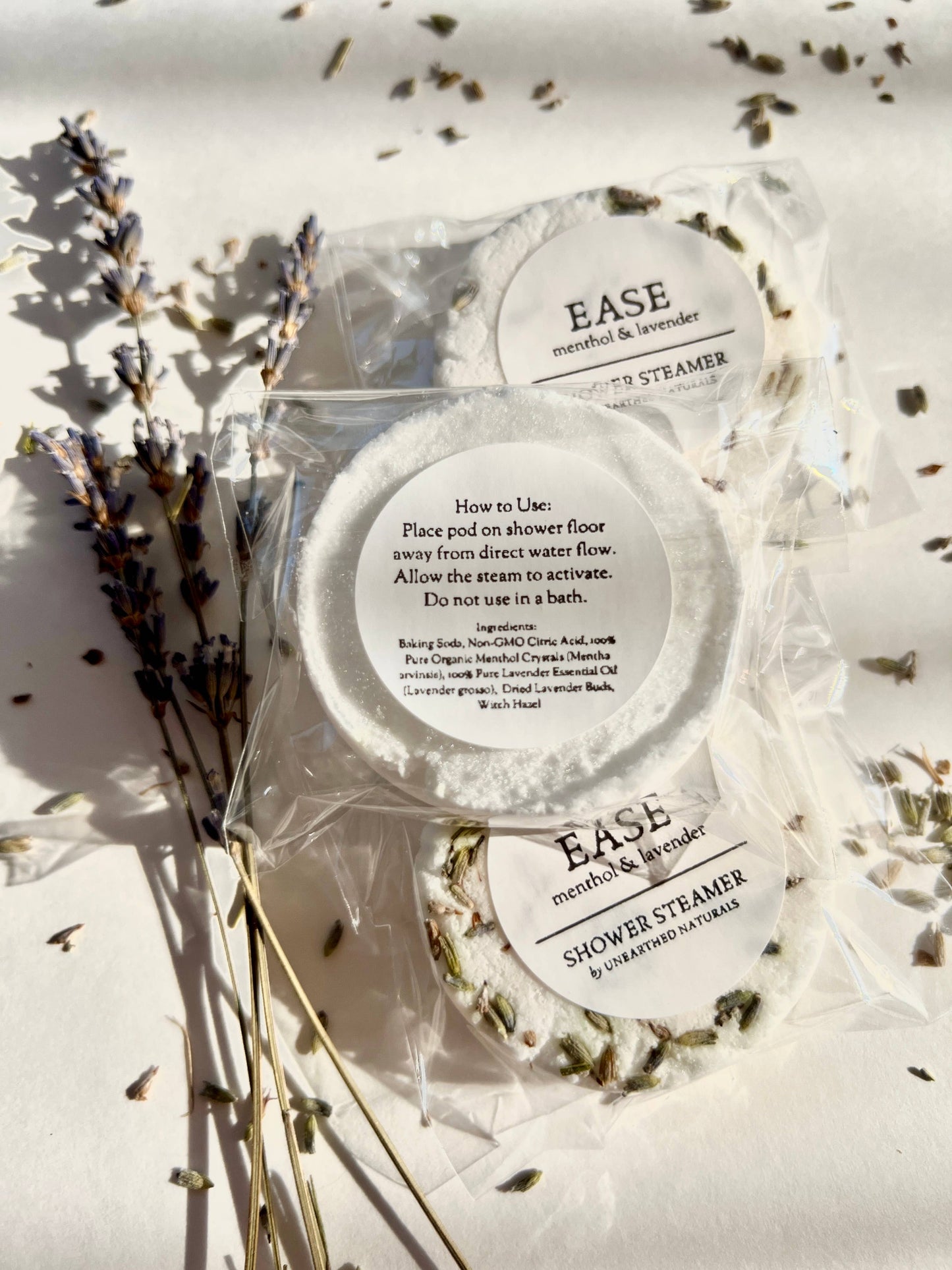 Ease – Lavender + Menthol Shower Steamers | Relaxation