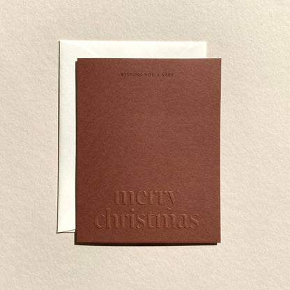 Merry Christmas Note Card | Chestnut